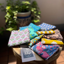 画像をギャラリービューアに読み込む, ブロックプリントハンカチ9種