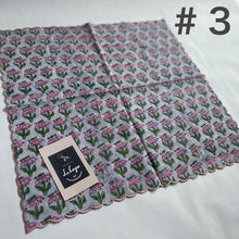 画像をギャラリービューアに読み込む, ブロックプリントハンカチ9種
