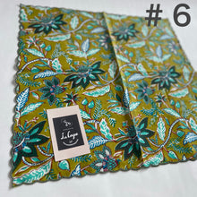 画像をギャラリービューアに読み込む, ブロックプリントハンカチ9種