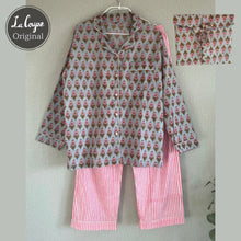 画像をギャラリービューアに読み込む, La Coupe Original -PJ Set ( Flower& Stripe)