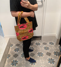 画像をギャラリービューアに読み込む, パーニュ布巾着バッグ